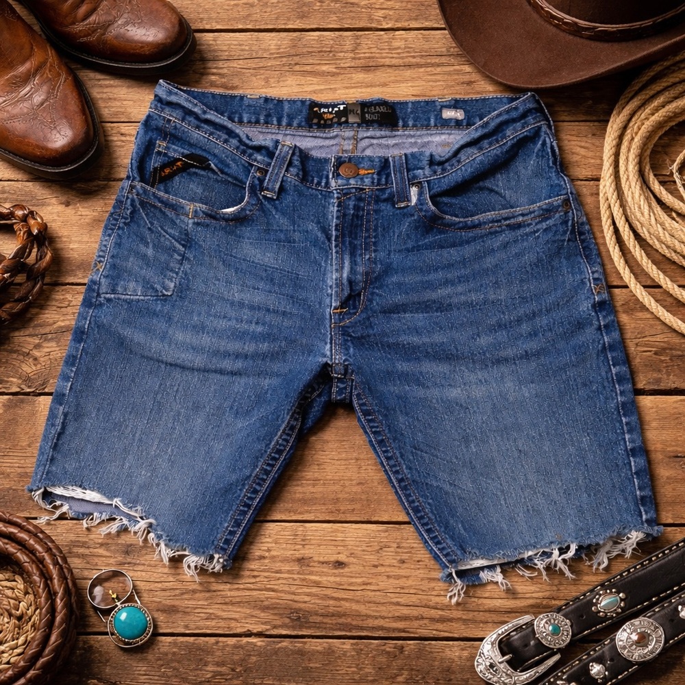 Ariat denim shorts made from relaxed boot jeans ✨